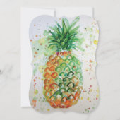 グリーンパイナップルフルーツ 21歳の誕生日招待状 招待状 (裏面)