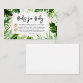 グリーンパイナップルベビーシャワーブックベビー 名刺 (正面/裏面)