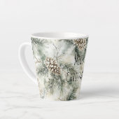 グリーンパインコーン クリスマス カフェラテマグ (左アングル)