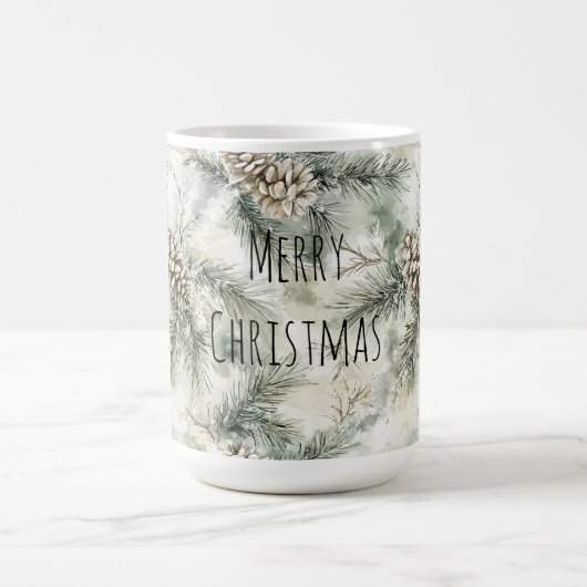 グリーンパインコーン クリスマス コーヒーマグカップ (中央)