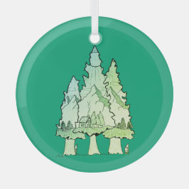 グリーンパインズ ガラスオーナメント