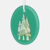 グリーンパインズ ガラスオーナメント (正面左)