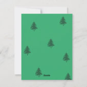 グリーンパインターリークリスマスツリーチェッカーボードフォトノート シーズンカード (裏面)