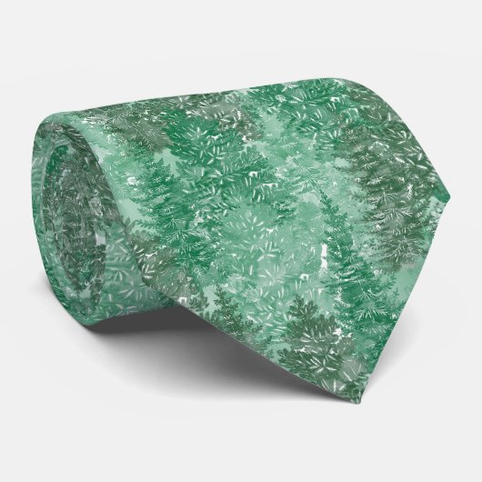 グリーンパインツリーパターン ネクタイ (ロール)