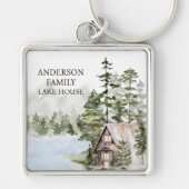 グリーンパインフォレストファミリーレイクハウスキャビン キーホルダー (正面)
