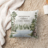 グリーンパインフォレストファミリーレイクハウスキャビン クッション (ブランケット)