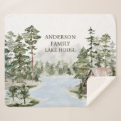 グリーンパインフォレストファミリーレイクハウスキャビン シェルパブランケット (正面(横))