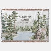 グリーンパインフォレストファミリーレイクハウスキャビン スローブランケット (正面)