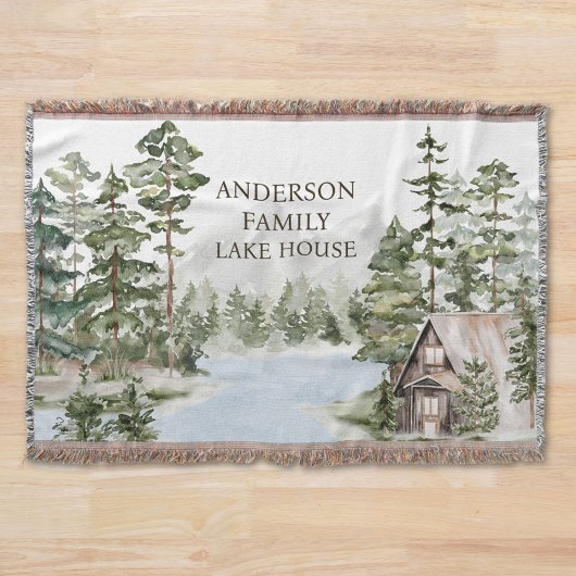 グリーンパインフォレストファミリーレイクハウスキャビン スローブランケット