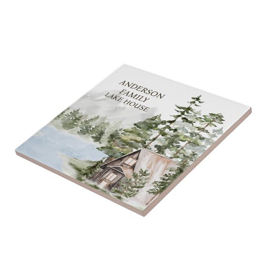 グリーンパインフォレストファミリーレイクハウスキャビン タイル (側面)