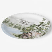 グリーンパインフォレストファミリーレイクハウスキャビン ペーパープレート (アングル)