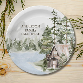 グリーンパインフォレストファミリーレイクハウスキャビン ペーパープレート