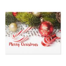 グリーンパインブランチアンドレッドランタンイラストレーション