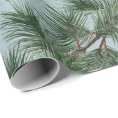 グリーンパインブランチガーランズウィンターダスティブルー ラッピングペーパー (ロールコーナー)
