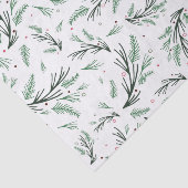 グリーンパインブランチパターンティッシュペーパー 薄葉紙 (詳細)