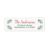 グリーンパインブランチ差出人住所ラベル ラベル (正面)