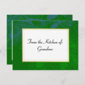 グリーンパインホリデーカスタムレシピカード シーズンポストカード (正面/裏面)