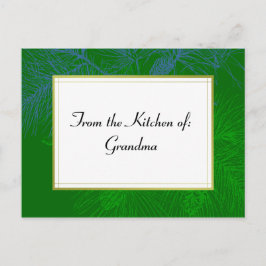 グリーンパインホリデーカスタムレシピカード シーズンポストカード