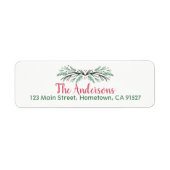 グリーンパインボー差出人住所ラベル ラベル (正面)