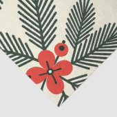 グリーンパインレッドホリーベリーズスノーフレークスホリデー 薄葉紙 (詳細)