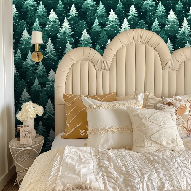 グリーンパイン林 壁紙 (Green Pine Forest Wallpaper)