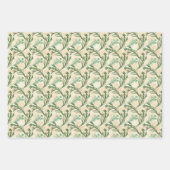 グリーンパイン枝クリスマス ラッピングペーパーシート (正面)