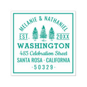 グリーンパイン素朴ズ結婚差出人住所 セルフインキングスタンプ (デザイン)