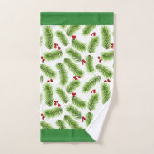 グリーンパイン離れズとベリーモノグラムの バスタオルセット (ハンドタオル)