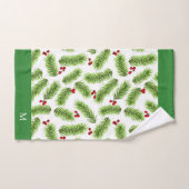 グリーンパイン離れズとベリーモノグラムの バスタオルセット (ハンドタオル)