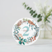 グリーンパイン ユーカリ 松ぼっくり リース テーブルナンバー (スタンド正面)