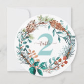 グリーンパイン ユーカリ 松ぼっくり リース テーブルナンバー (正面)