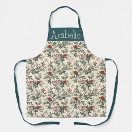 グリーンパイン&レッドベリーフェスティバルキッチン エプロン
