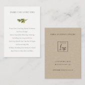 グリーンパエレガントインブランチフリージジュエリー気に 名刺 (正面/裏面)