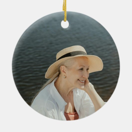 グリーンパゴダのクリスマスツリーのリタイアメント1 – 写真 セラミックオーナメント (裏面)