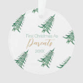 グリーンパゴダのクリスマスツリー"初めてのクリスマスas" オーナメント (正面)