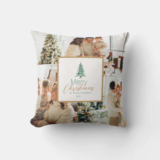 グリーンパゴダクリスマスツリー3 – フォト装飾用クッション クッション (正面)