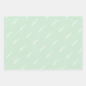 グリーンパステルとラブラッピング紙シート ラッピングペーパーシート (正面2)