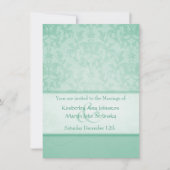 グリーンパステルダマスクフォーマル結婚式招待状 招待状 (正面)