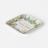 グリーンパステルフェアリーファースト誕生日- ペーパープレート (傾斜あり)