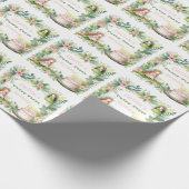 グリーンパステルフェアリーファースト誕生日- ラッピングペーパー (角)