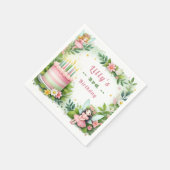 グリーンパステルフェアリー誕生日- スタンダードカクテルナプキン (角)