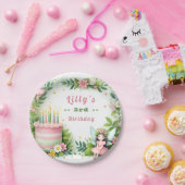 グリーンパステルフェアリー誕生日- ペーパープレート (パーティー)