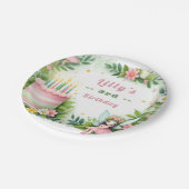 グリーンパステルフェアリー誕生日- ペーパープレート (アングル)