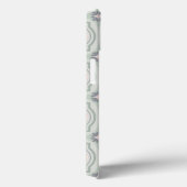 グリーンパステルフラワータイル Case-Mate iPhoneケース (裏面 / 右)