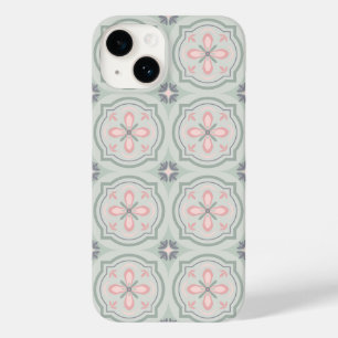 グリーンパステルフラワータイル Case-Mate iPhone 14ケース