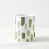 グリーンパステル抽象芸術 コーヒーマグカップ (中央)