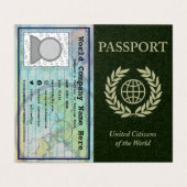 グリーンパスポート名刺 名刺 (外部フラット)