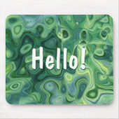 グリーンパタオーガニックーン抽象芸術アート マウスパッド (正面)