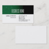 グリーンパターストライプンチャームホワイト名刺 名刺 (正面/裏面)