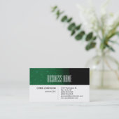グリーンパターストライプンチャームホワイト名刺 名刺 (スタンド正面)